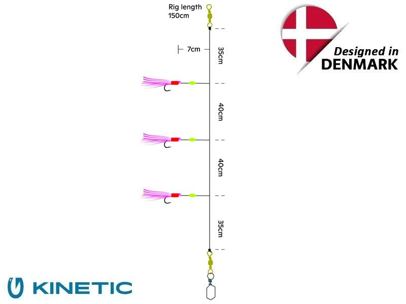 Načtěte obrázek do galerijního prohlížeče, Kinetic Sabiki Sei & Lyr 5/0 0,80mm 150cm Makrela