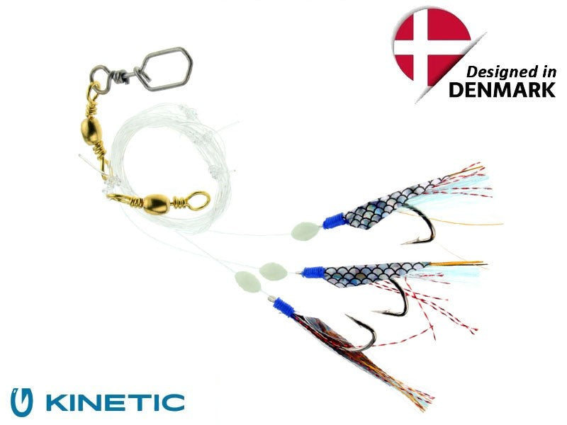 Načtěte obrázek do galerijního prohlížeče, Kinetic Sabiki Trio 2/0 Red/Blue/Flash