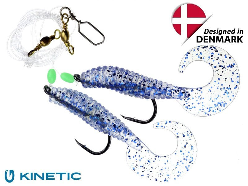 Načtěte obrázek do galerijního prohlížeče, Kinetic Sabiki Twister XL Tail 8/0 Blue / Silver