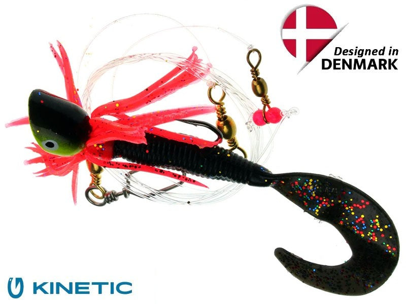 Načtěte obrázek do galerijního prohlížeče, Kinetic Sabiki Wiggle Twister UV Pink Black / RED