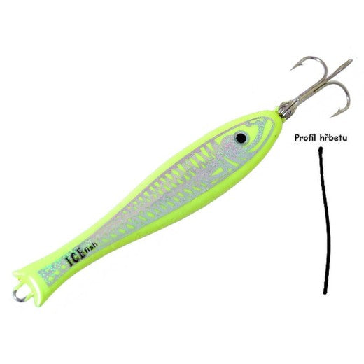 Pilkr Icefish 3D 80g srebrny FLUO