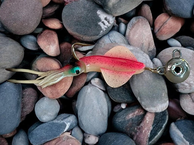 Załaduj obraz do przeglądarki galerii, Kalmary Czeburaszka UV 50g 15cm Różowe
