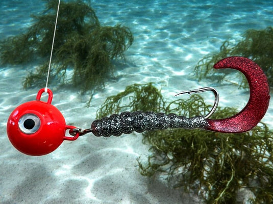 Czeburaszka czerwona twister 100g 13cm Srebrny/Czerwony