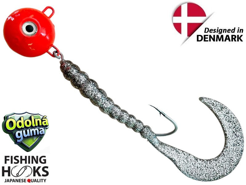 Załaduj obraz do przeglądarki galerii, Czeburaszka czerwona twister 200g 19cm Srebrna
