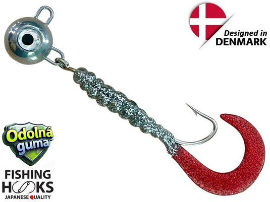 Czeburaszka twister 50g 12cm Srebrny/Czerwony