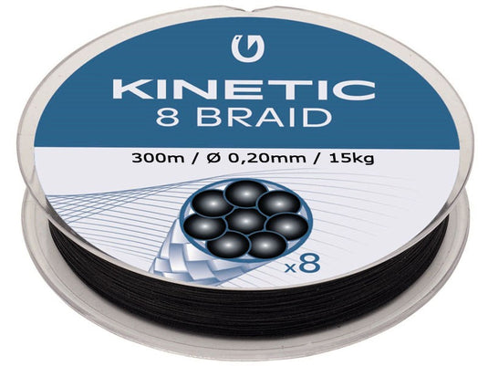 Kinetic 8 Braid 300m 0,20mm 15kg Black
