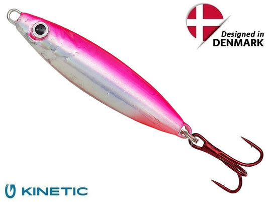 Kinetyczny Smok 80g 9,5cm 2/0 Srebrny/Różowy