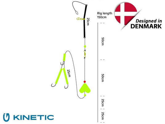 Kinetic Sabiki Halibut Glider 10/0 5/0 Glow