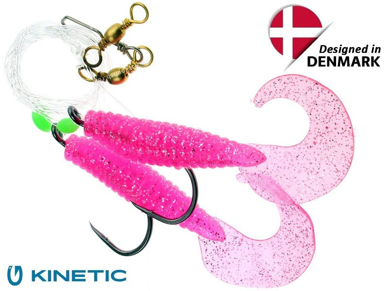 Načtěte obrázek do galerijního prohlížeče, Kinetic Sabiki Twister XL Tail 8/0 Pink / Silver
