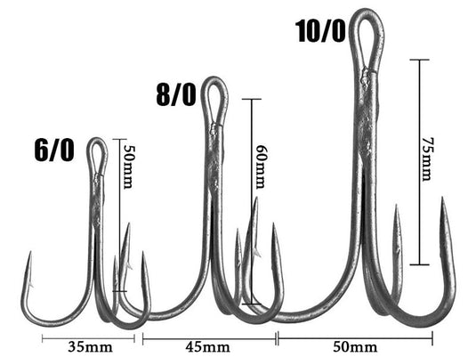 Kinetic Trojháček Sea Hook 3x 10/0 12ks