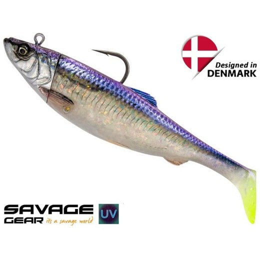 Załaduj obraz do przeglądarki galerii, 4D Śledź Duży Shad 25cm 300g 1+1 szt. Przezroczysty Śledź
