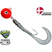 Čeburaška červená twister 200g 19cm Silver